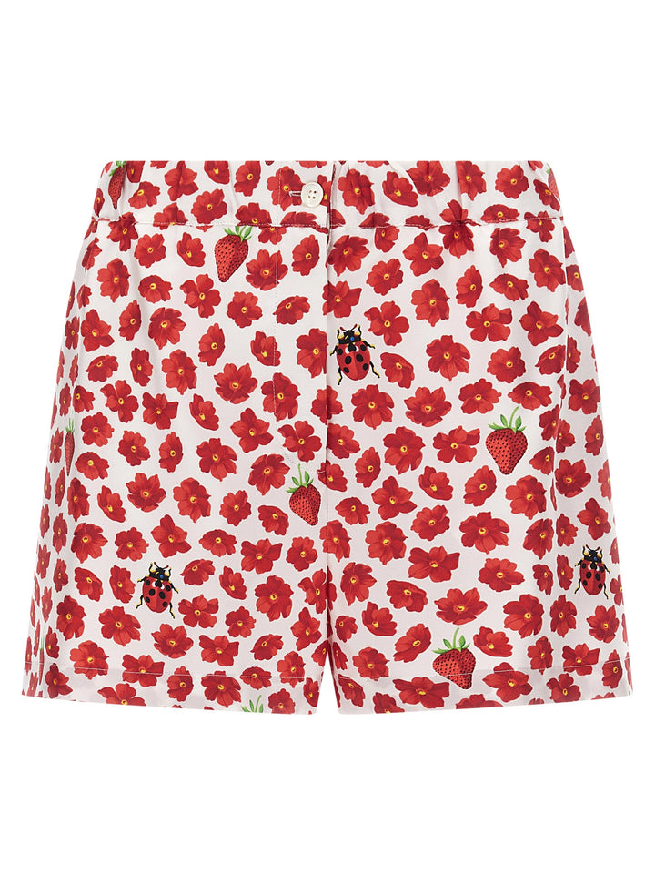Women’s Versace Multicolor Silk Bermuda Shorts