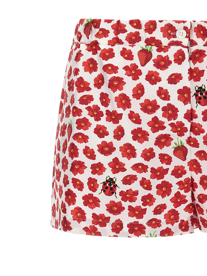 Women’s Versace Multicolor Silk Bermuda Shorts