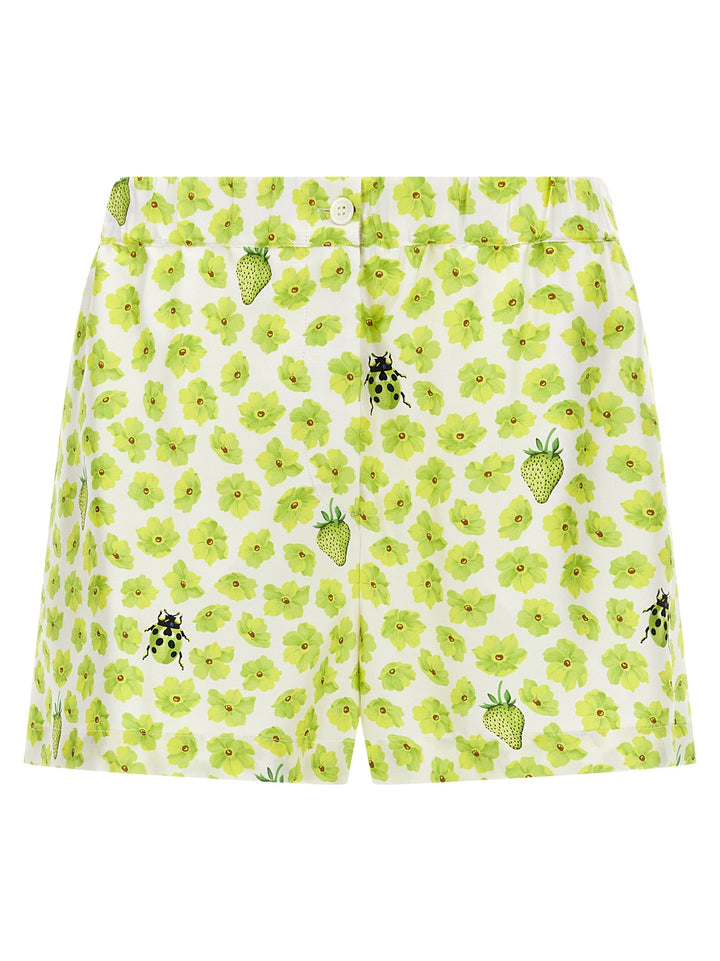 Women’s Versace Multicolor Silk Bermuda Shorts