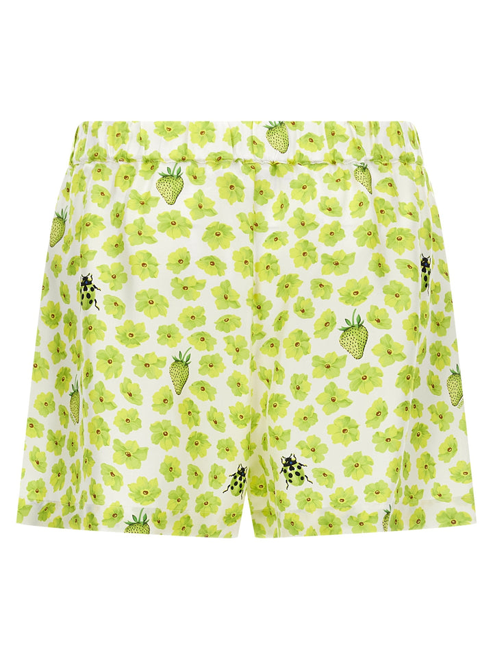 Women’s Versace Multicolor Silk Bermuda Shorts