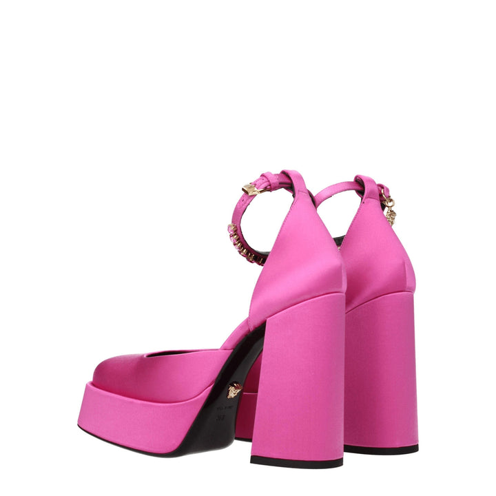 Women’s Versace Pink Satin Platform Pumps