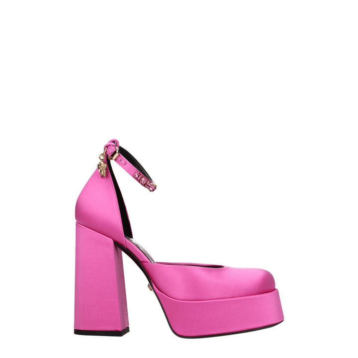 Women’s Versace Pink Satin Platform Pumps