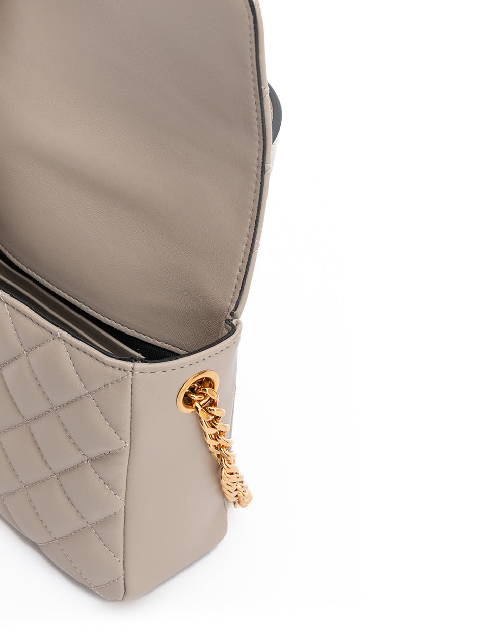 Women’s Versace Taupe Quilted Leather Handbag