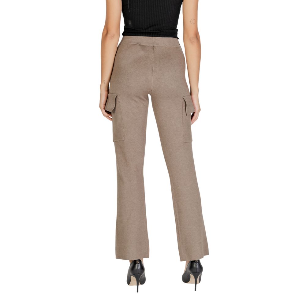Women’s Vila Clothes Beige Viscose Cargo Pants