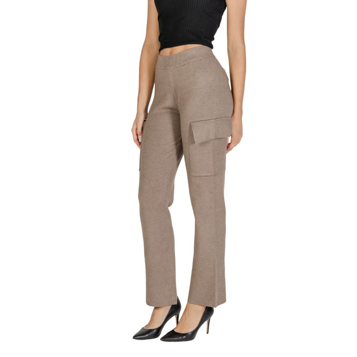 Women’s Vila Clothes Beige Viscose Cargo Pants