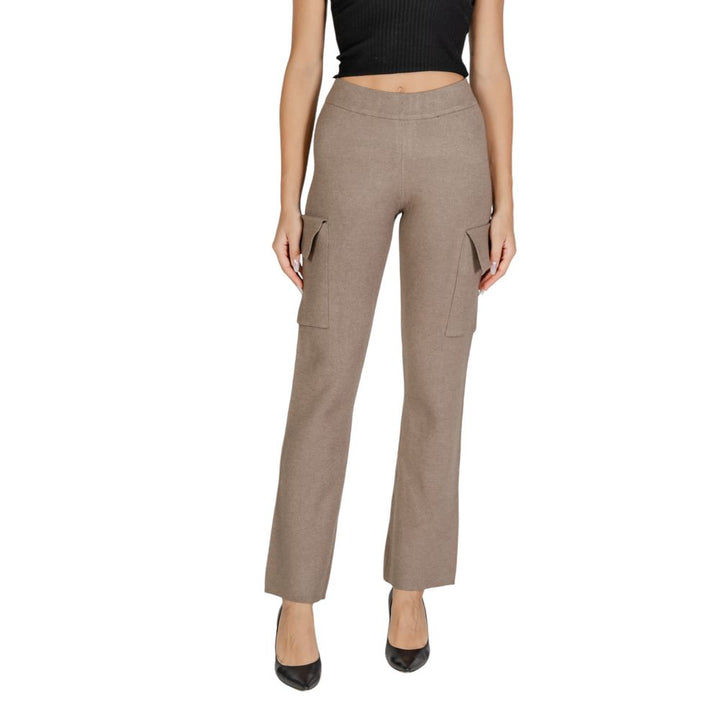 Women’s Vila Clothes Beige Viscose Cargo Pants