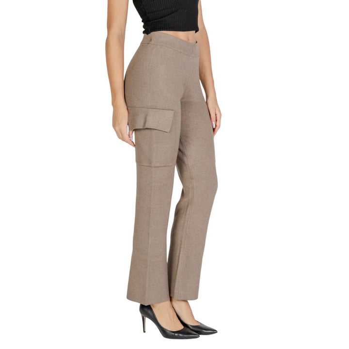 Women’s Vila Clothes Beige Viscose Cargo Pants