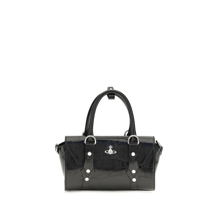 Women’s Vivienne Westwood Black Calf Leather Bos Taurus Shoulder Bag