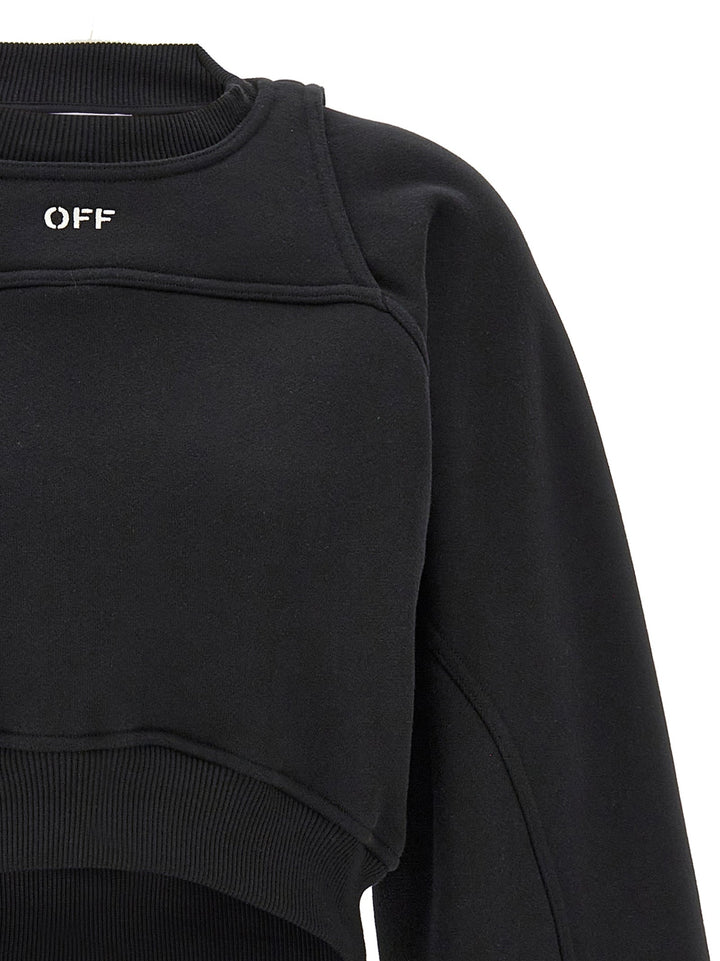Women’s Off-white Bicolor Cotton Sweatshirt