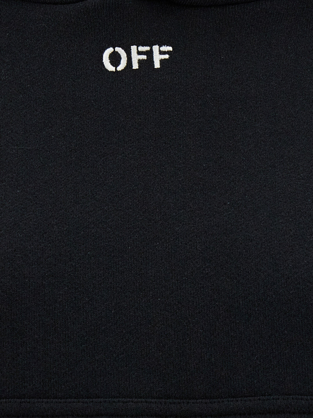 Women’s Off-white Black Cotton Hoodie