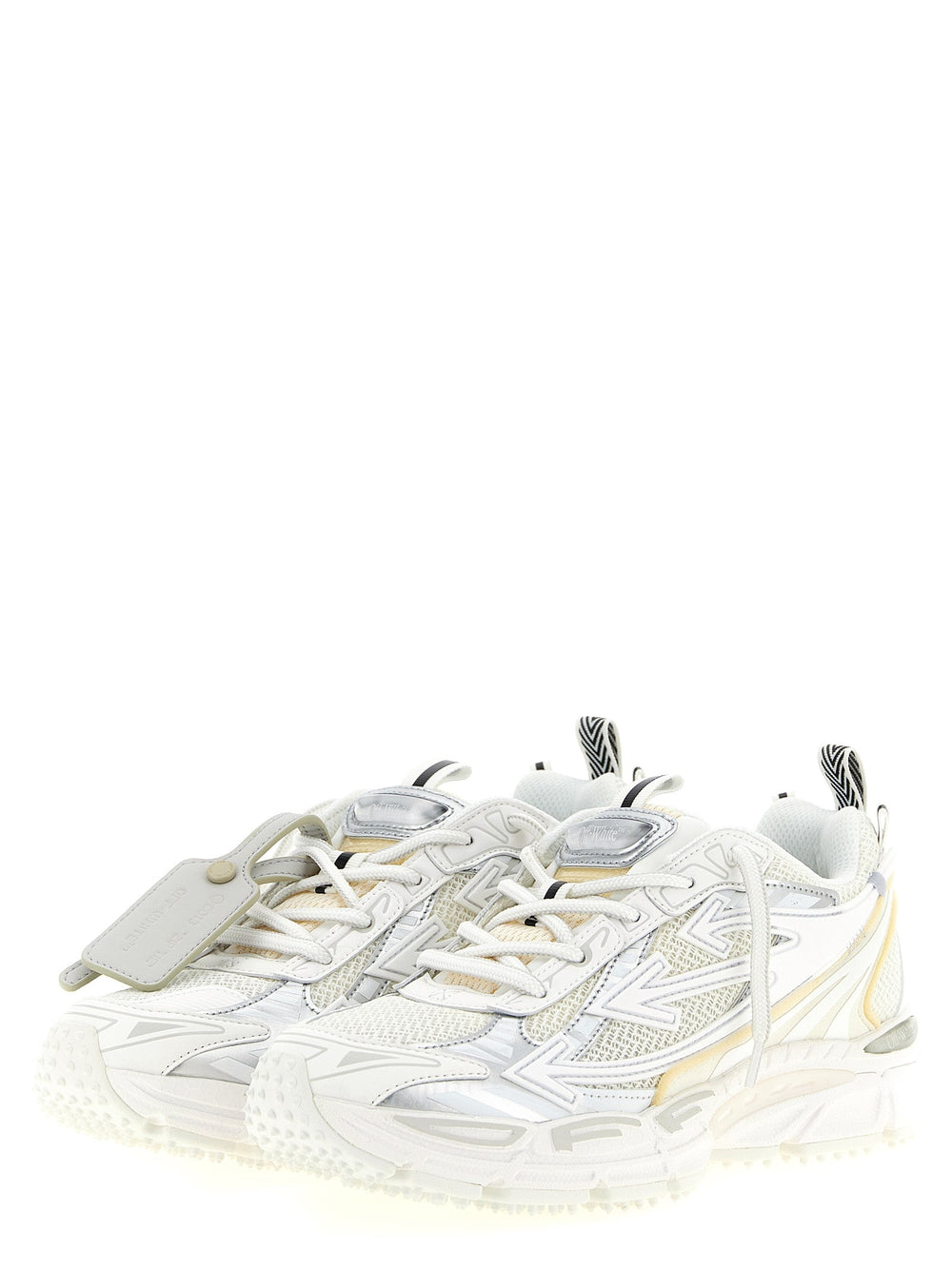 Women’s Off-white White Polyethylene Athletic Sneakers