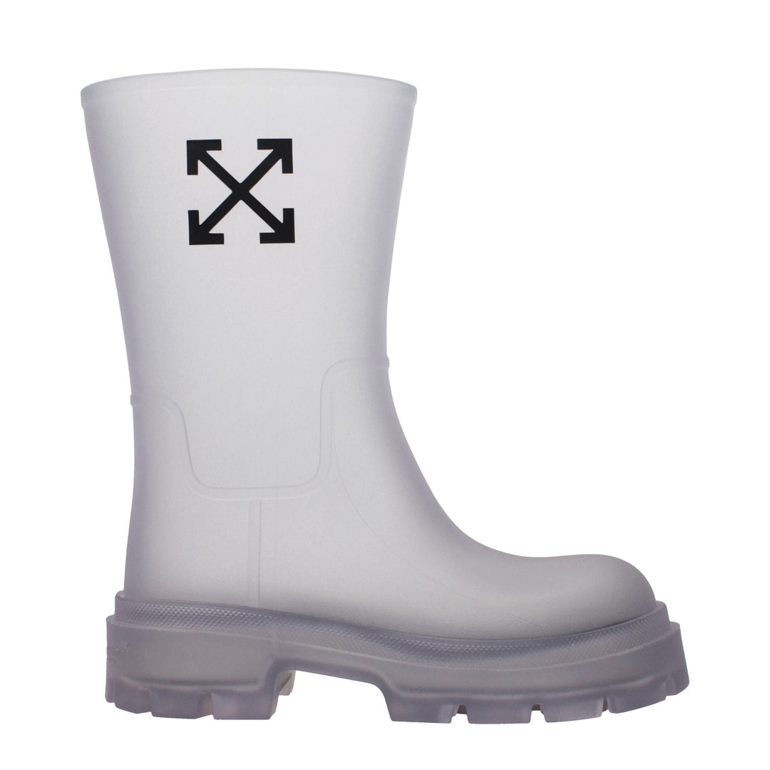 Off-White Transparent Pvc Ankle Boots