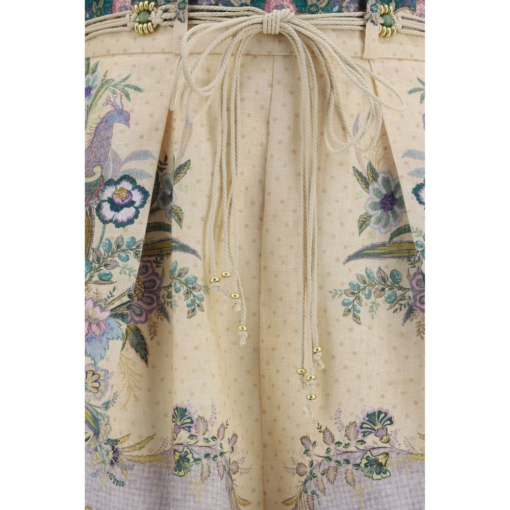 Women’s Zimmermann Multicolor Linen Bermuda Shorts