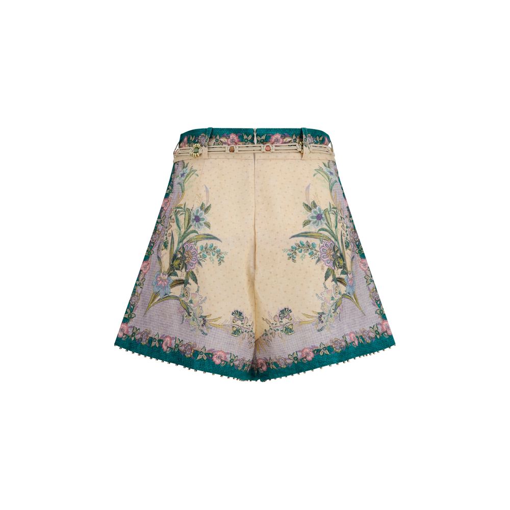 Women’s Zimmermann Multicolor Linen Bermuda Shorts