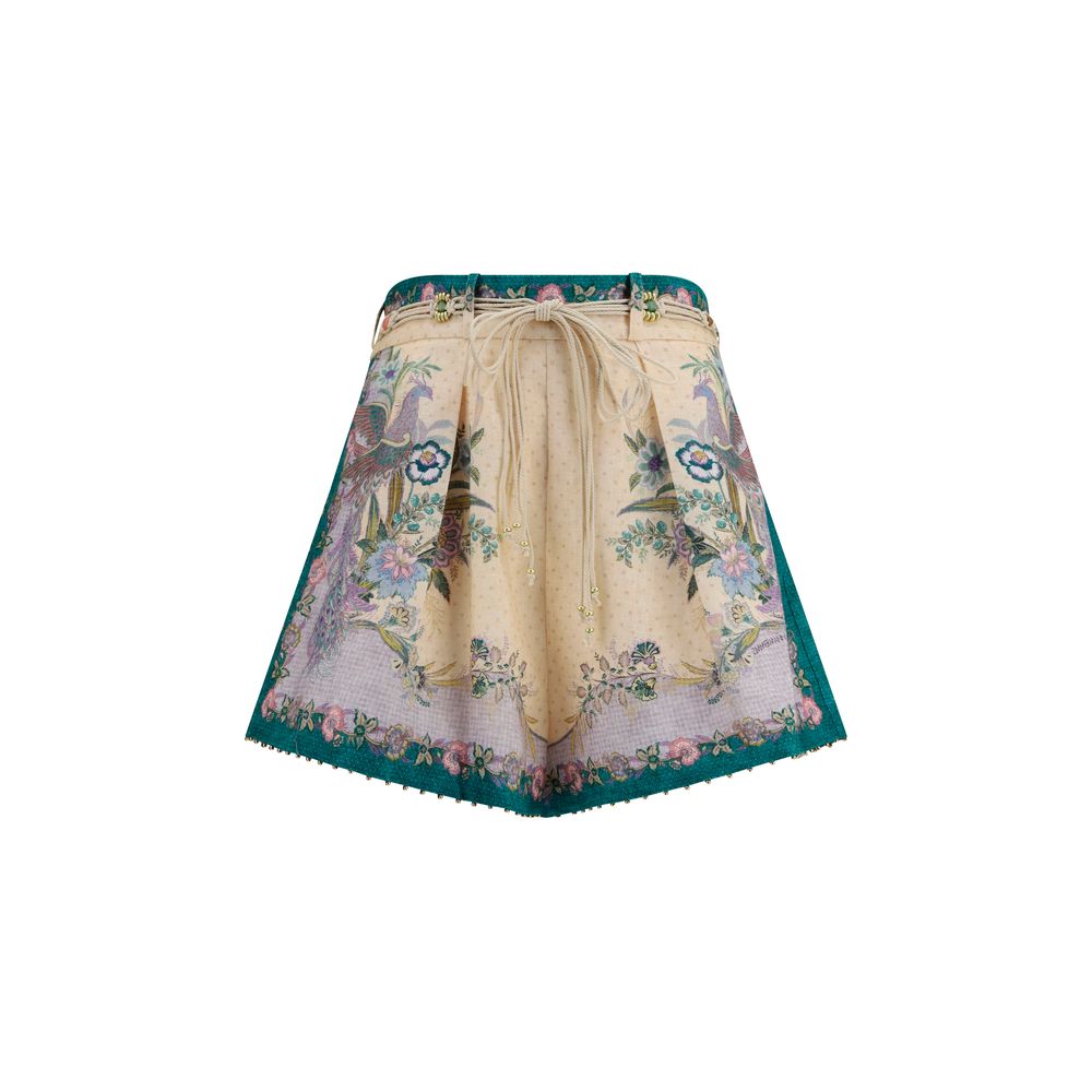 Women’s Zimmermann Multicolor Linen Bermuda Shorts