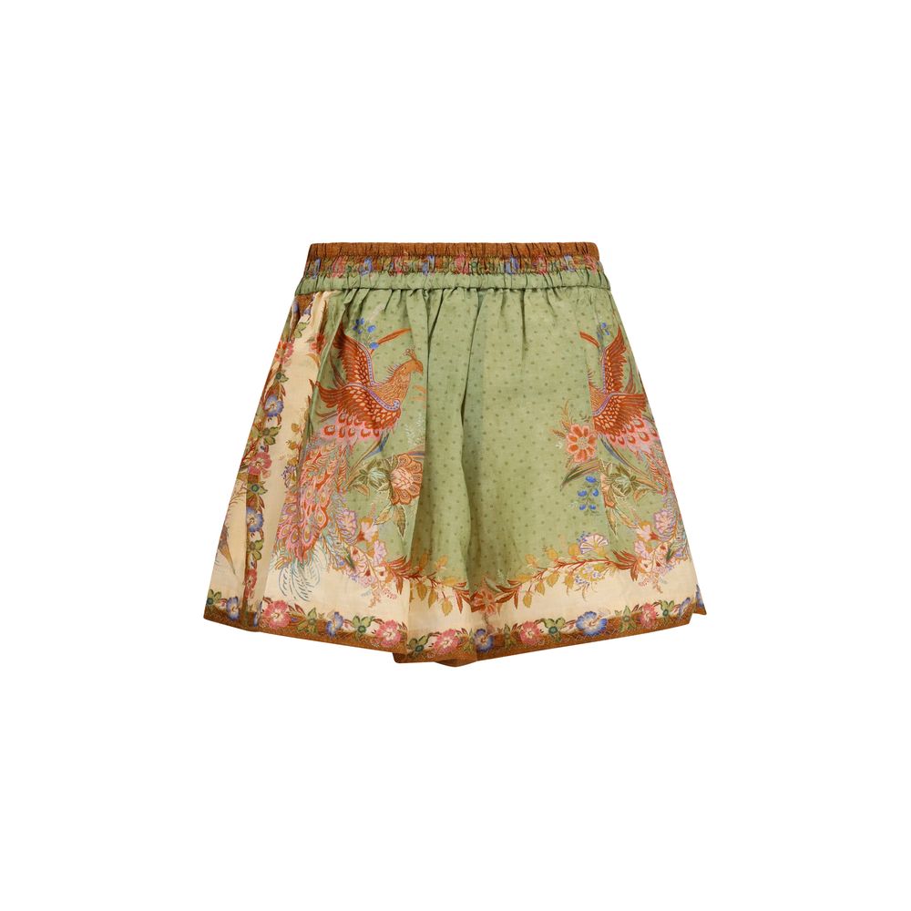 Women’s Zimmermann Multicolor Silk Bermuda Shorts