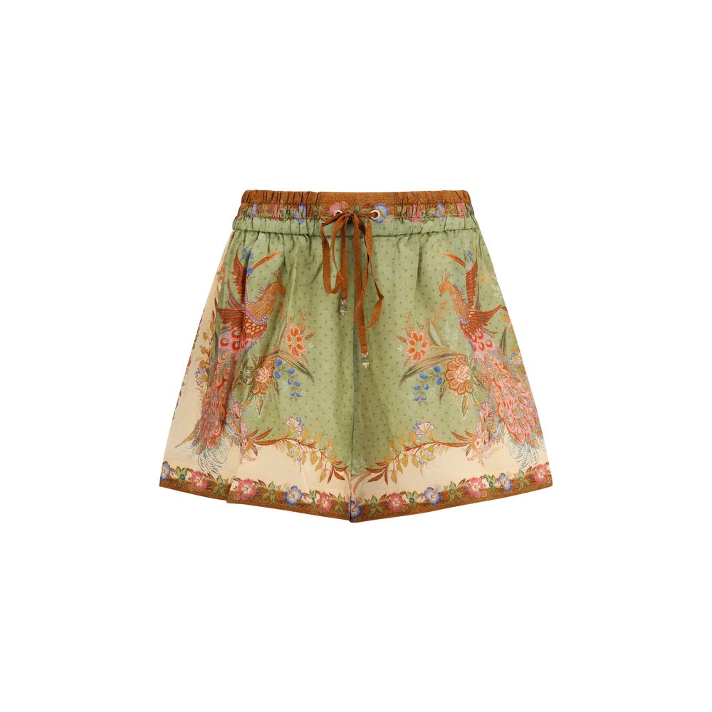 Women’s Zimmermann Multicolor Silk Bermuda Shorts