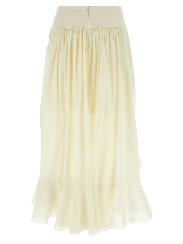 Women’s Zimmermann White Cotton Mini Skirt