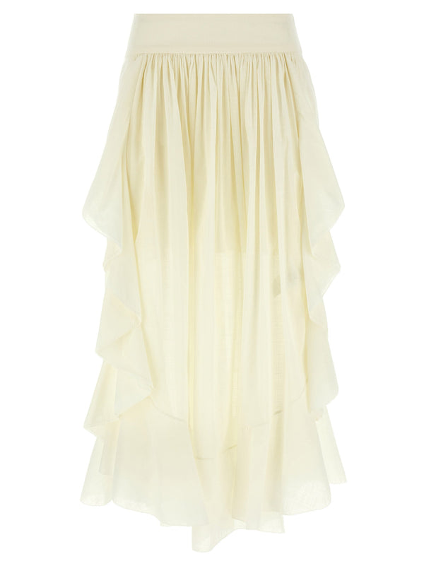Women’s Zimmermann White Cotton Mini Skirt