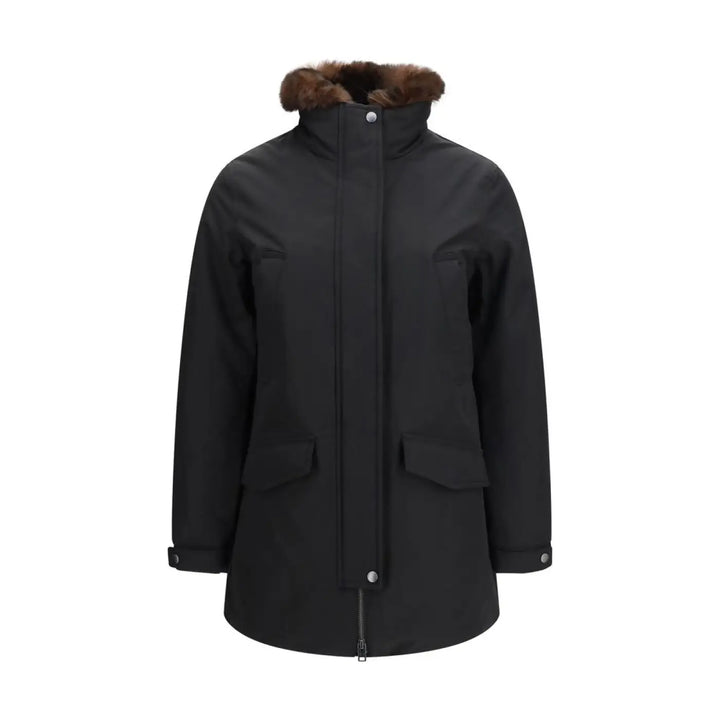 Woolrich Black Cotton Full-length Jacket
