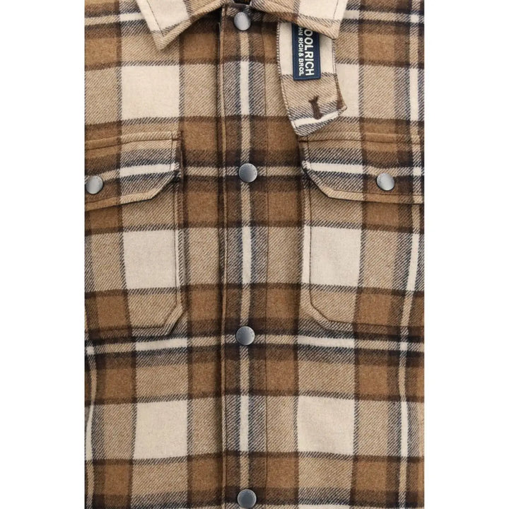 Woolrich Brown Wool Oves Aries Full-length Jacket