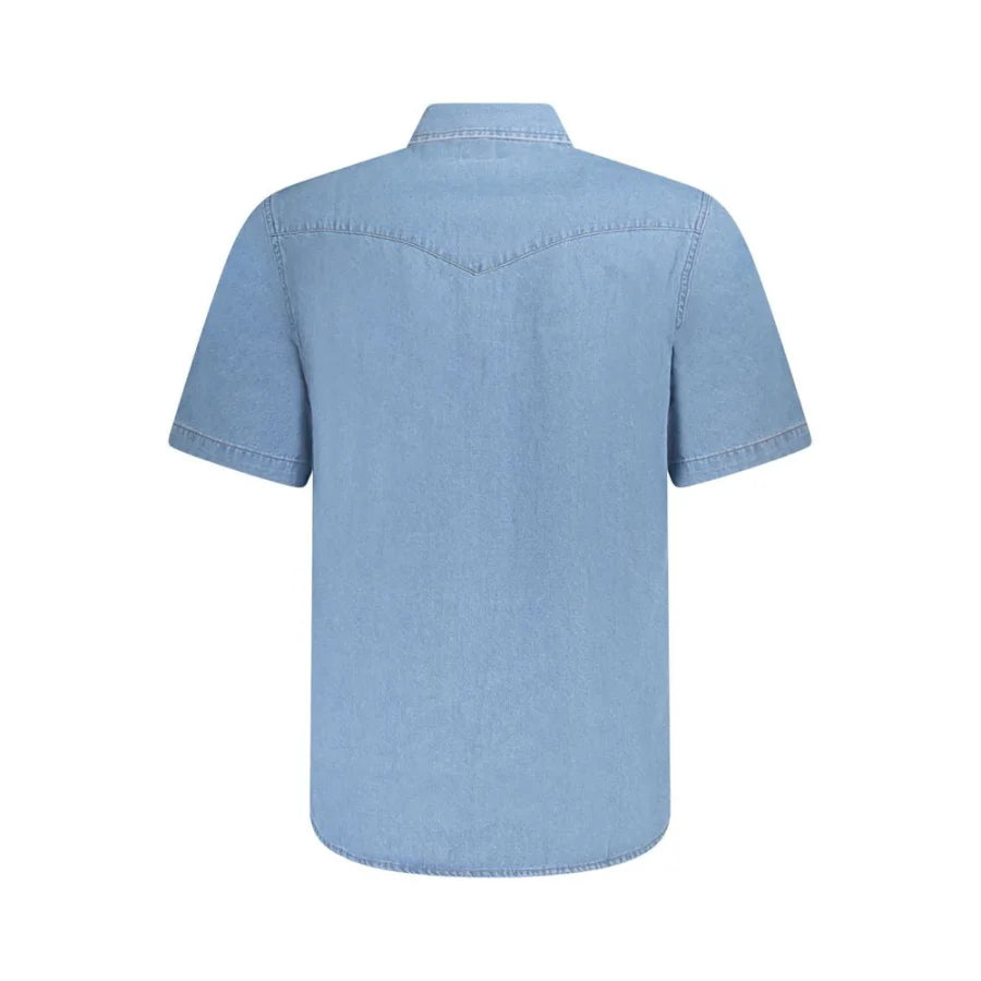 Wrangler Azzurro Cotton Men Shirt