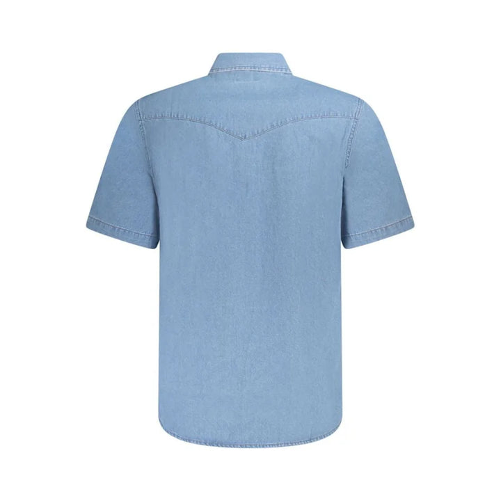 Wrangler Azzurro Cotton Men Shirt