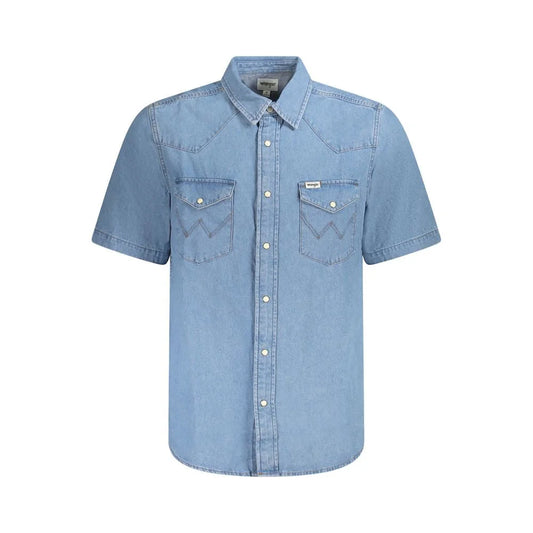 Wrangler’s Light Blue Denim Shirt Western Style with Modern Details Wrangler