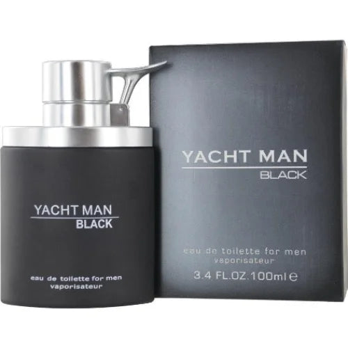 Yacht Man Black Eau with Basil Thyme Lily and Iris Notes Men’s Cologne Myrurgia