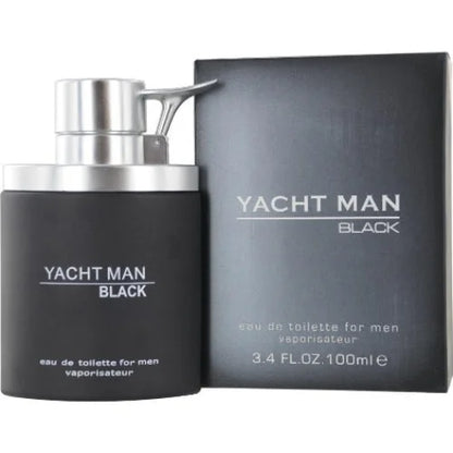 Yacht Man Black Eau with Basil Thyme Lily and Iris Notes Men’s Cologne Myrurgia