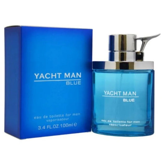 Yacht Man Blue Eau Fresh Bergamot Green Apple and Floral Harmony Men’s Cologne Myrurgia