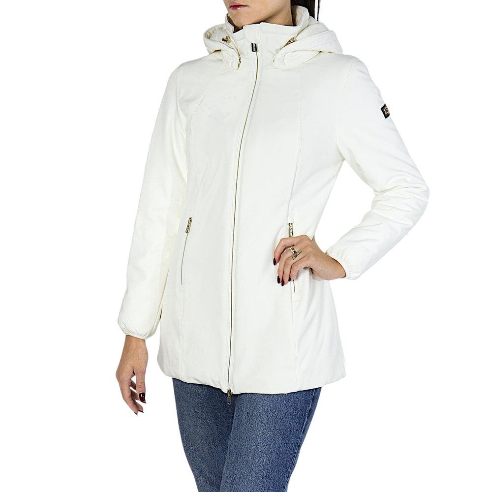 Yes Zee Sport Jackets - White Polyamide Coat