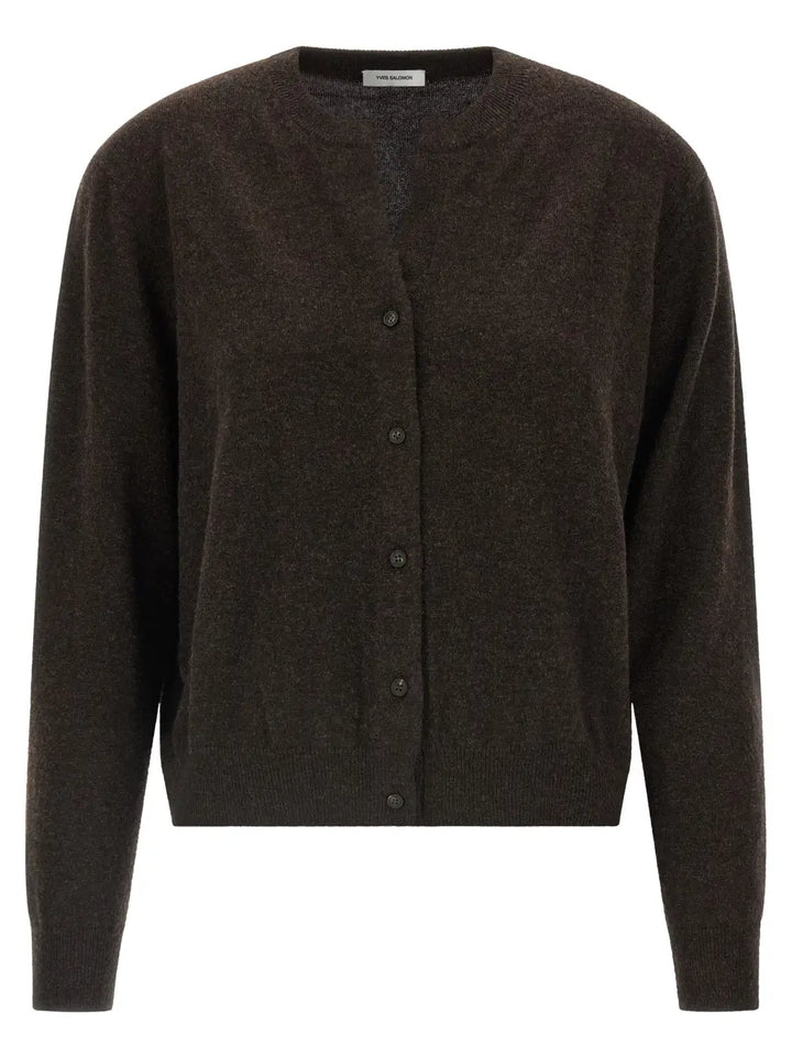 Yves Salomon Brown Cashmere Cardigan
