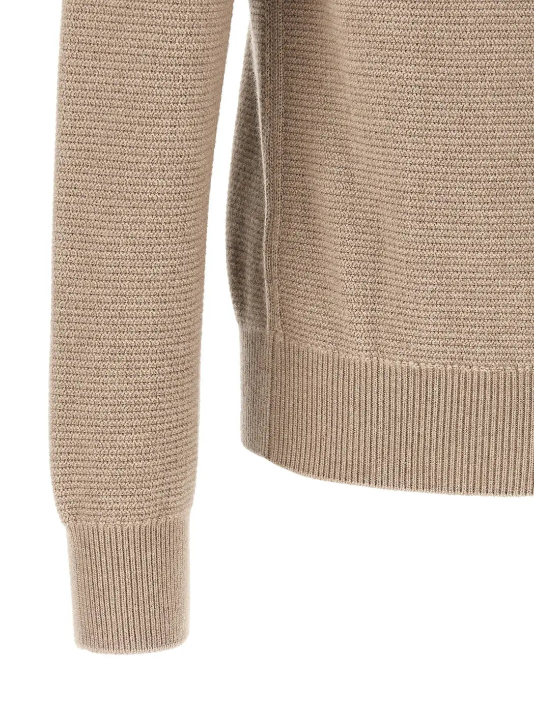 Zegna Beige Cashmere Polo Shirt