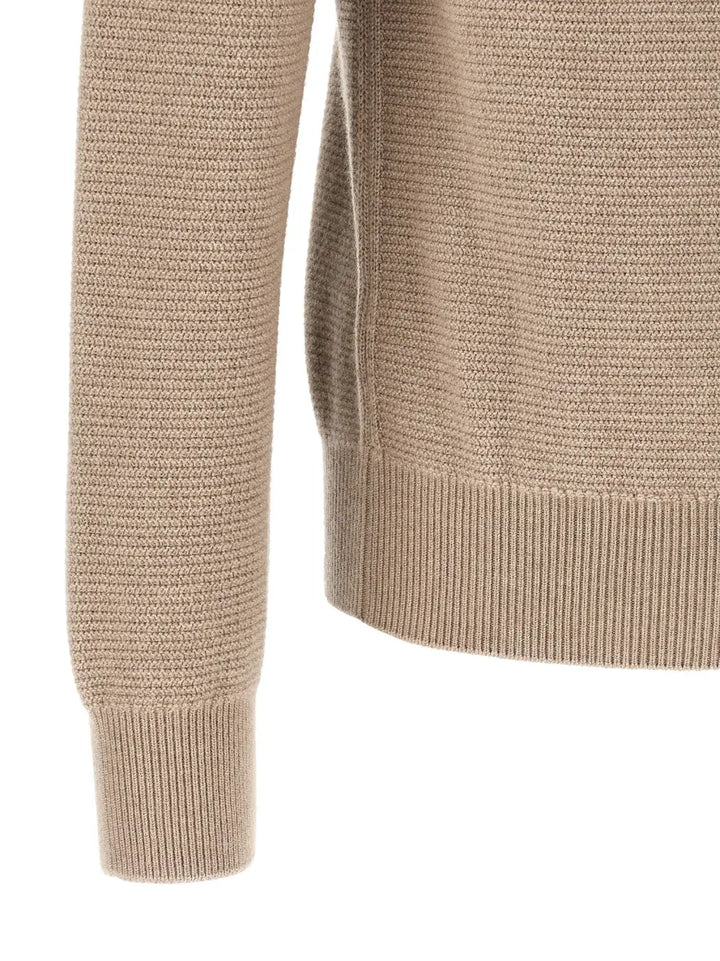 Zegna Beige Cashmere Polo Shirt