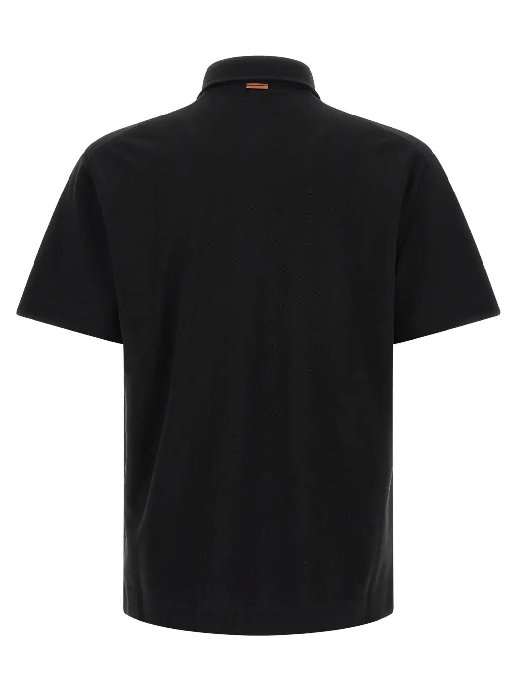 Zegna Black Cotton Polo Shirt