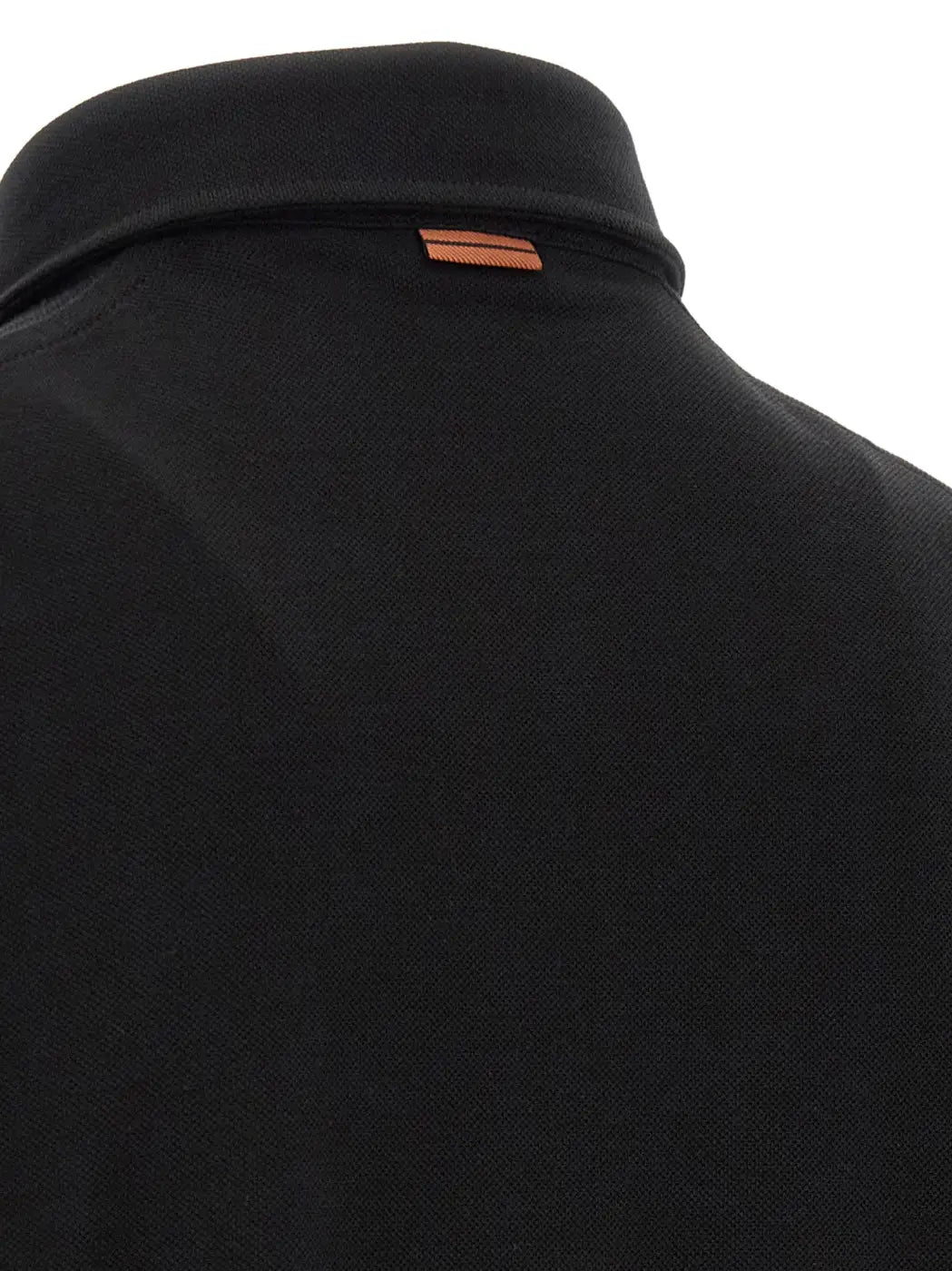 Zegna Black Cotton Polo Shirt