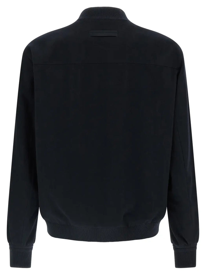Zegna Blue Cashmere Bomber