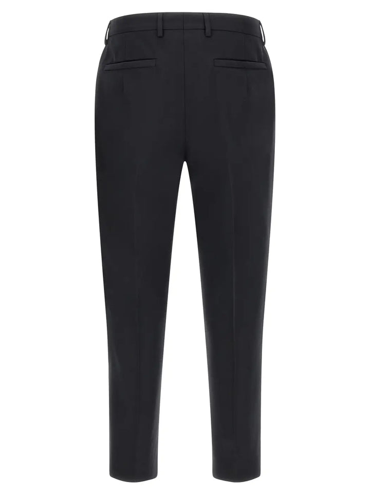 Zegna Blue Cotton Dress Pants