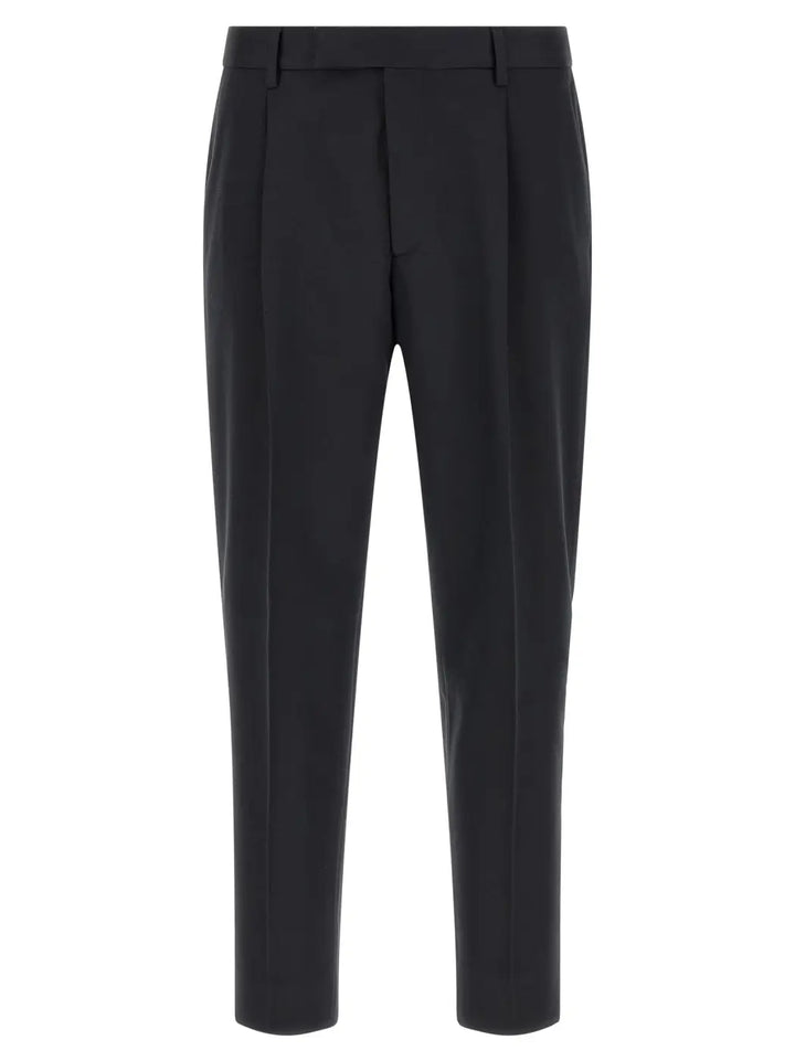 Zegna Blue Cotton Dress Pants