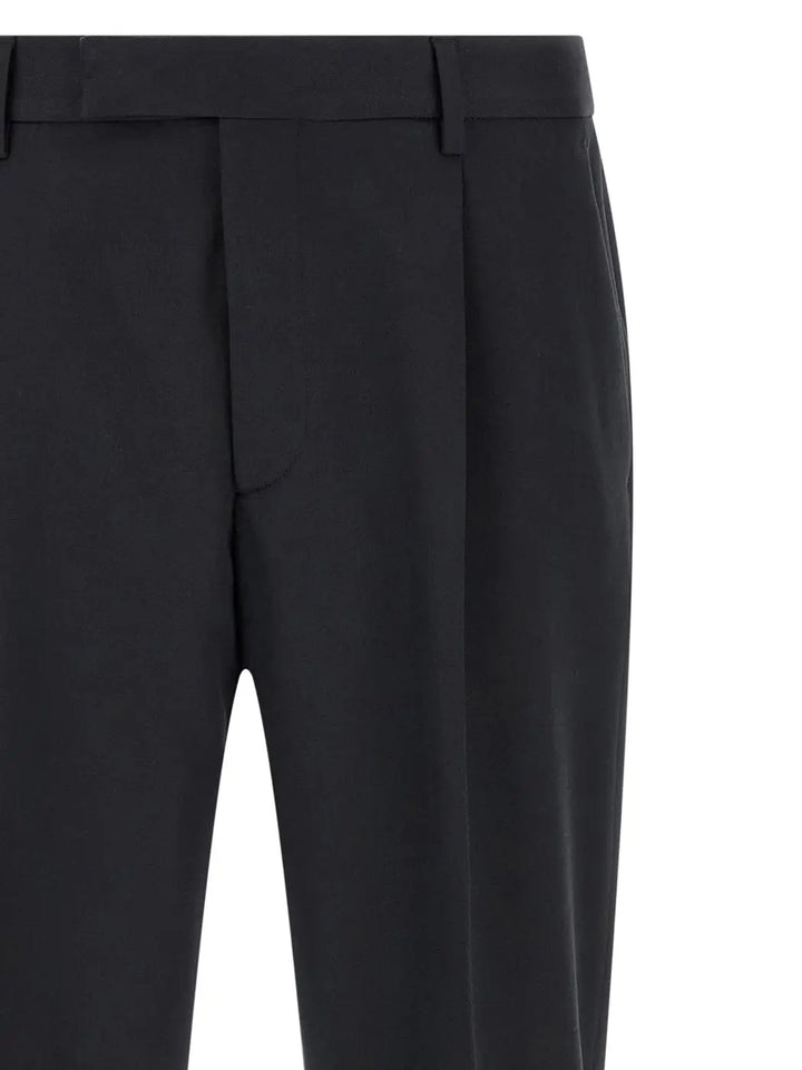 Zegna Blue Cotton Dress Pants