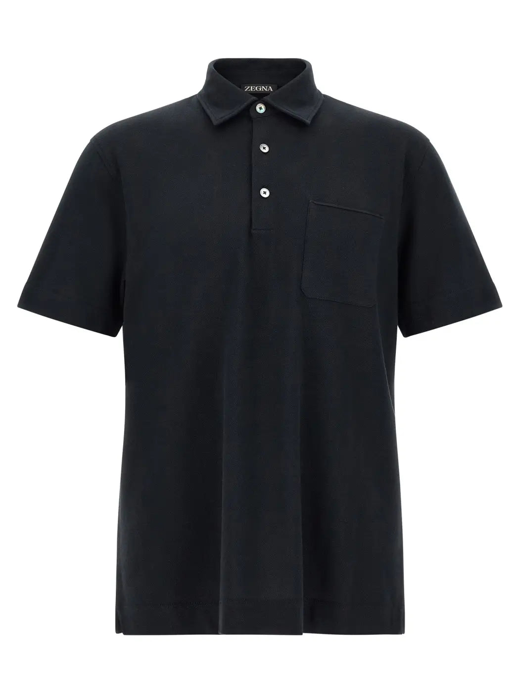 Zegna Blue Cotton Polo Shirt