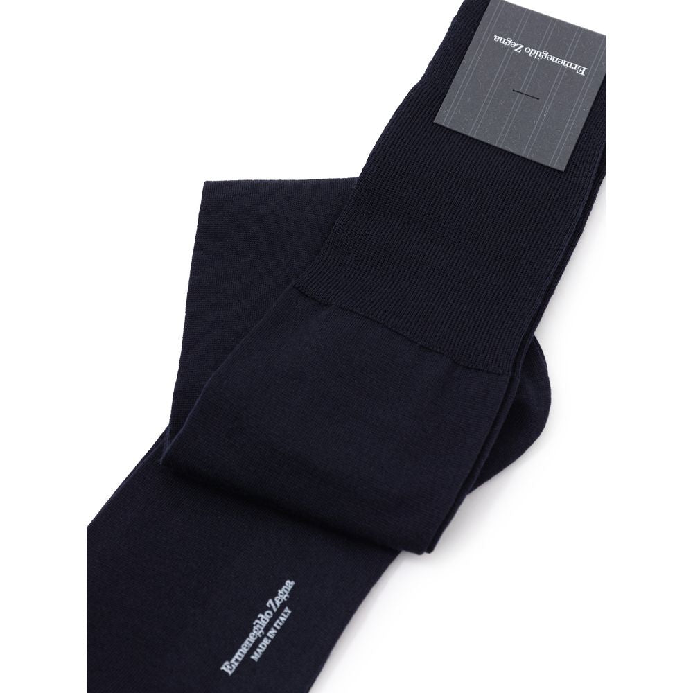 Zegna Blue Wool Socks