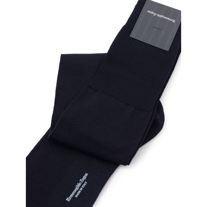 Zegna Blue Wool Socks