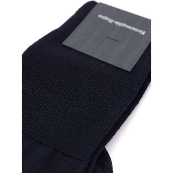 Zegna Blue Wool Socks