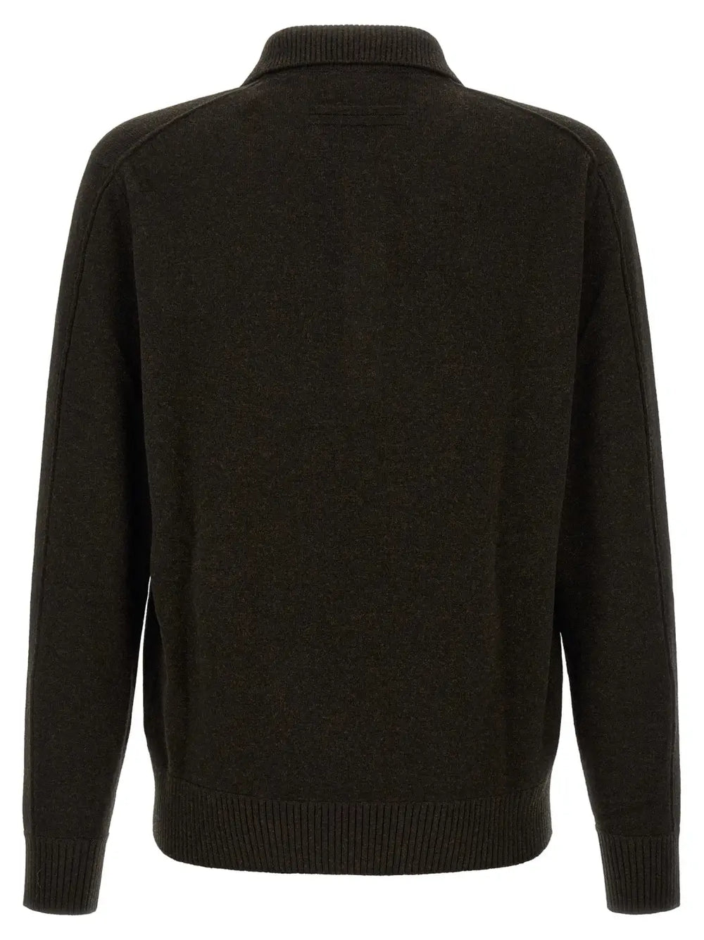 Zegna Brown Wool Polo Shirt