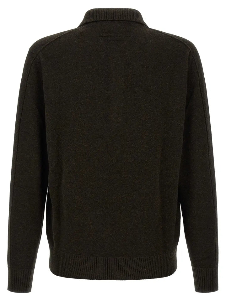 Zegna Brown Wool Polo Shirt