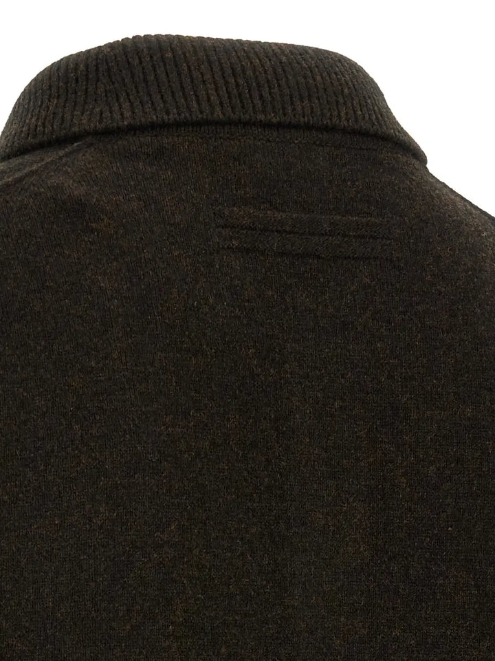 Zegna Brown Wool Polo Shirt