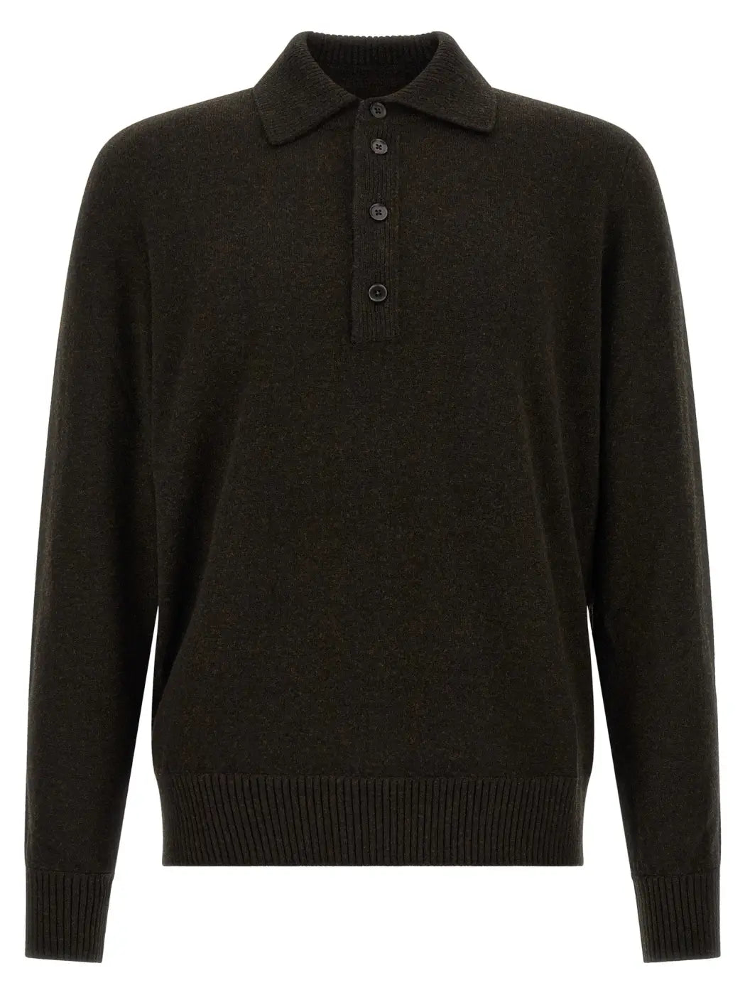 Zegna Brown Wool Polo Shirt