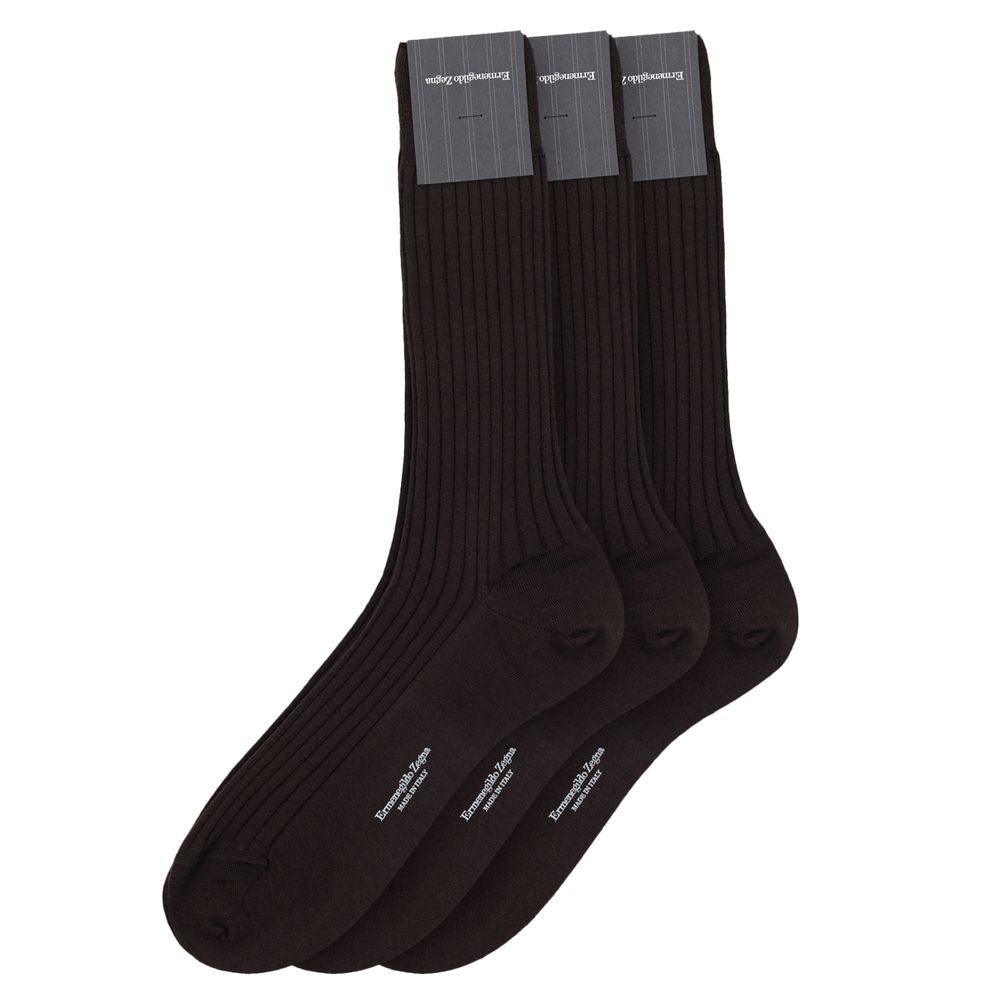 Zegna Brown Wool Socks